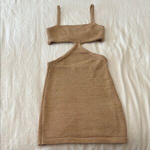 BABYBOO Tan Cut-Out Dress